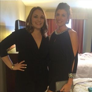 Black romper with silver appliqué